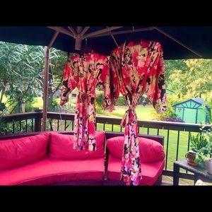 Handmade.  Matching mother/daughter bath robes.